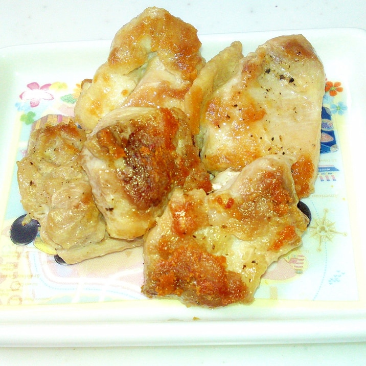 塩こしょうだけでおいしい 鶏ももカリッと焼き レシピ 作り方 By ゆくそうま 楽天レシピ